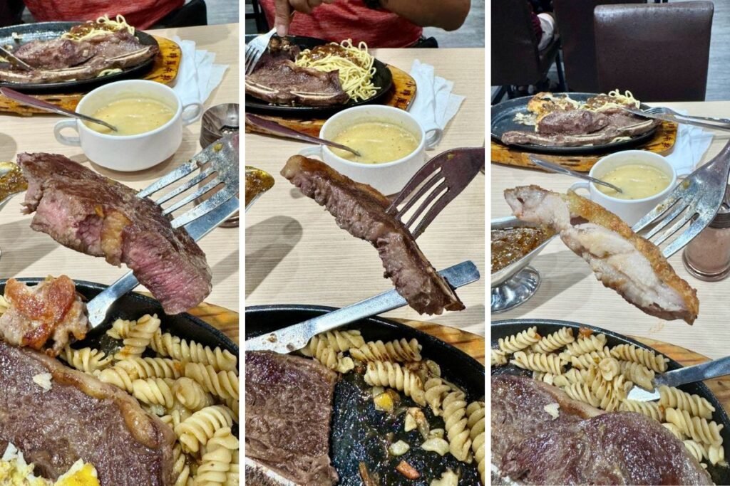 小時厚牛排花蓮福町店牛排牛小排與雞腿排肉質比較