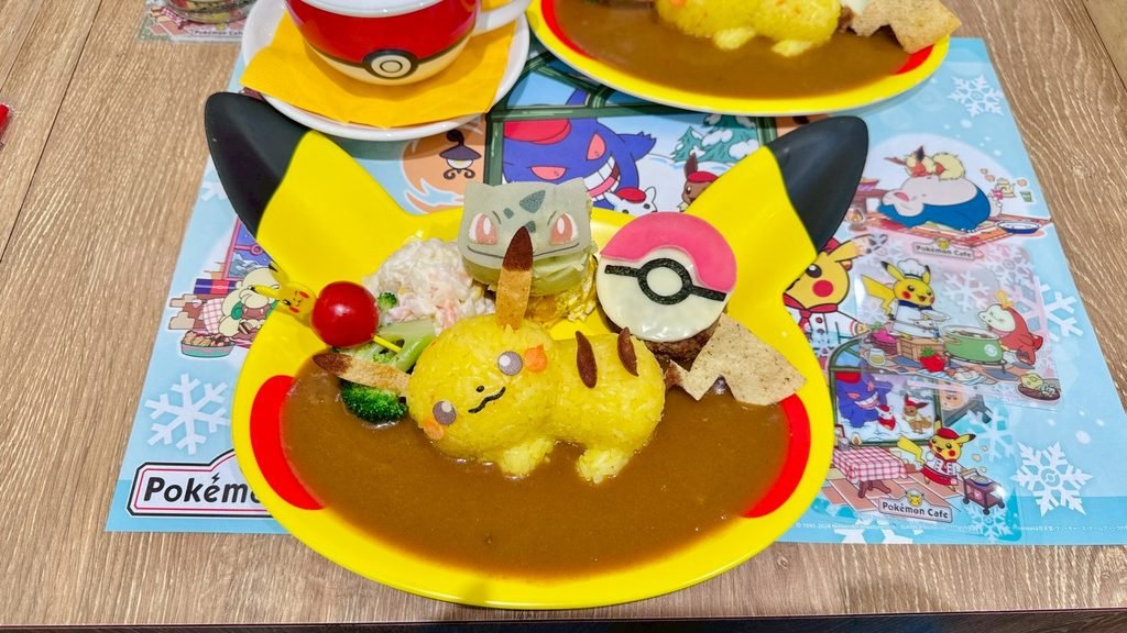 大阪寶可夢咖啡廳皮卡丘友好咖哩飯造型餐點實拍與初代御三家元素