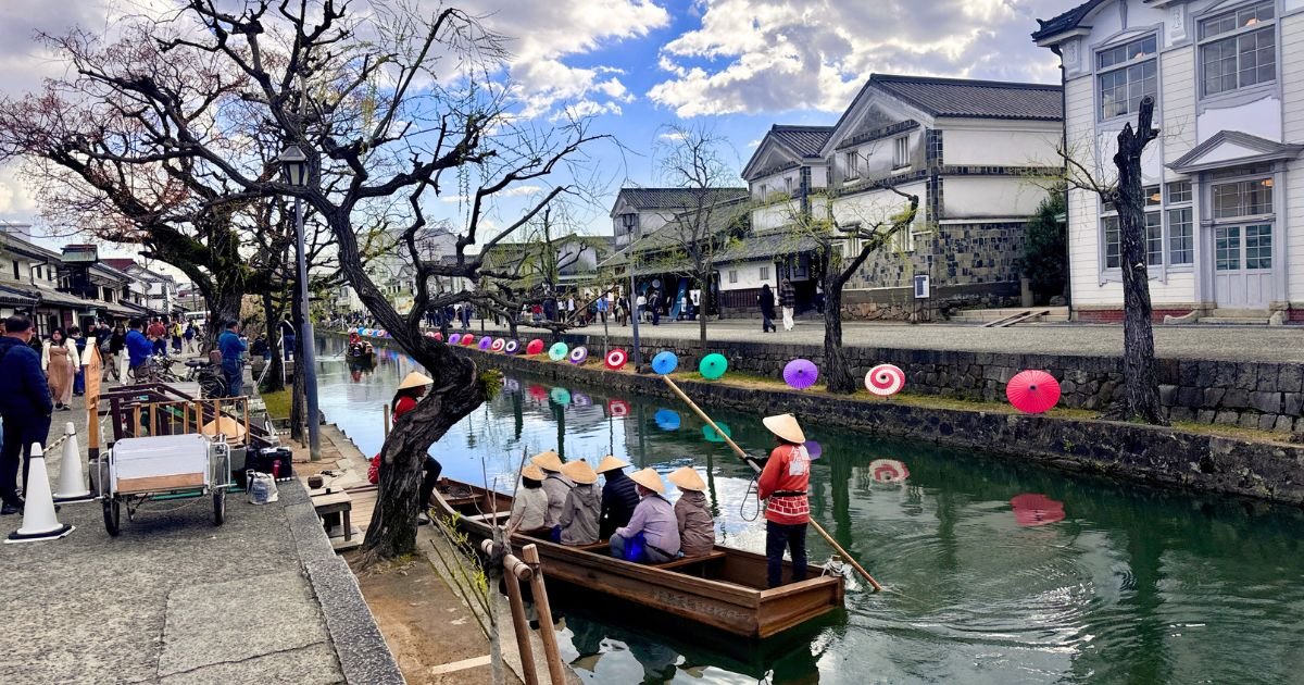 日本岡山倉敷美觀地區倉敷川遊船與白壁建築風景 - 嫻嫻走跳指南