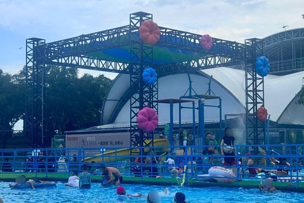 宜蘭童玩節幼幼水森林整體全景與遮陽設施