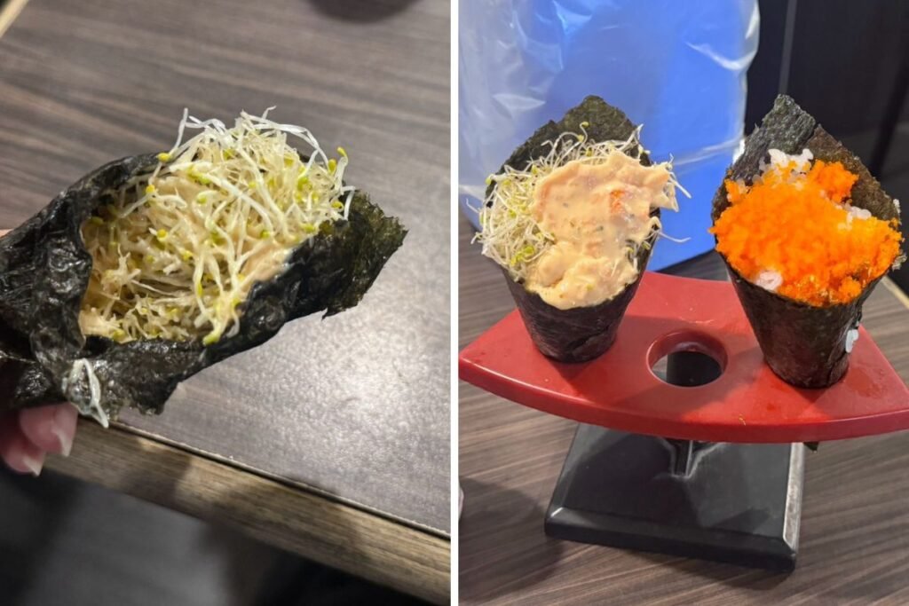 鮮友火鍋現場現包的鮮美手捲與壽司
